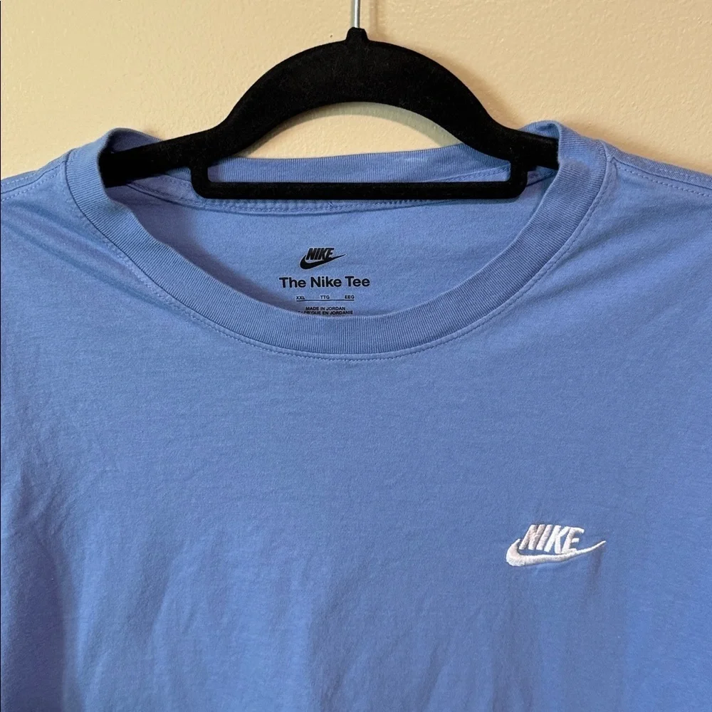 Nike Sky Blue Tee with White Logo size 2xl